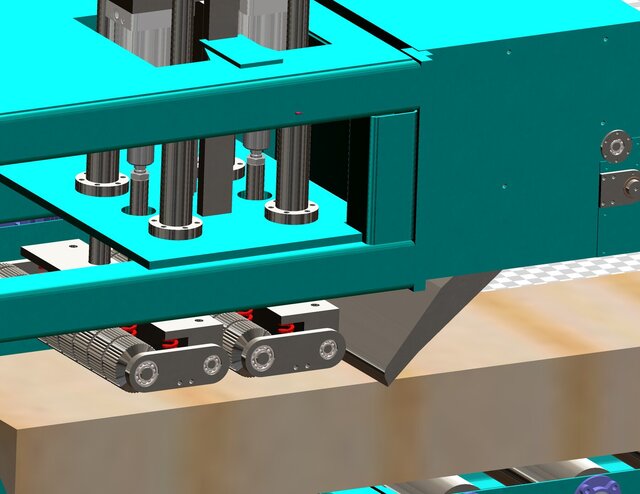 I offer complete CAD and fabrication drawings for heavy-duty double-arbor multi-rip saw machine image 4