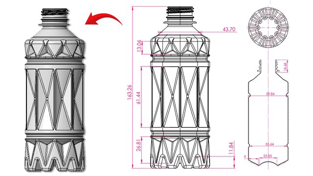 I will do 3d modeling of bottles from drawings and sketches image 2