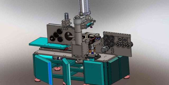 I offer heavy-duty rebar bundling and wire tying machine 3D CAD design image 3