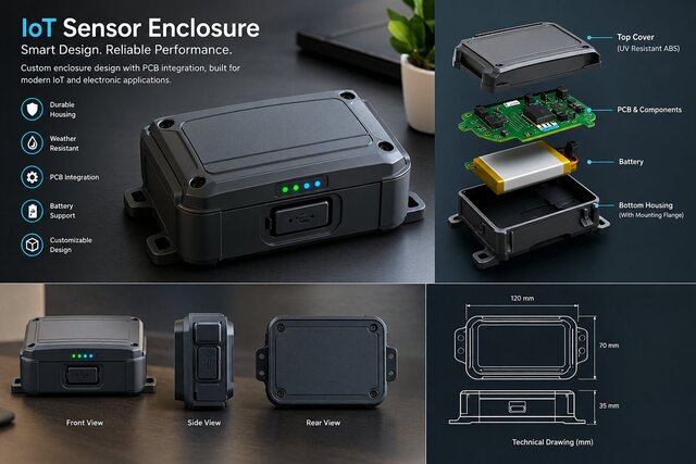 I offer PCB enclosure design and IoT product development with professional 3D CAD modeling