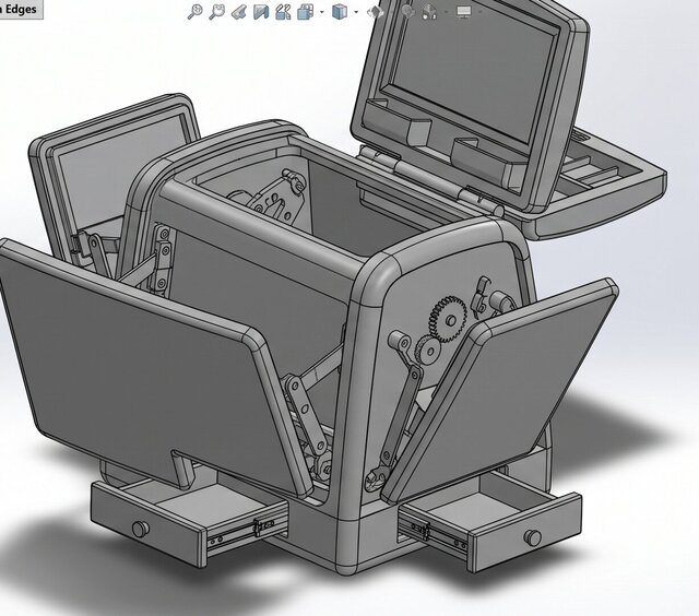 I will create professional mechanical CAD designs and 3D models using SolidWorks image 3