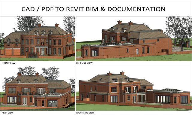 I will provide CAD, PDF to Revit BIM modeling services image 2