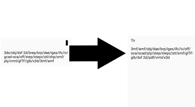I offer CAD file conversions for 3ds, fbx, x3d, vrml, obj, glTF and more