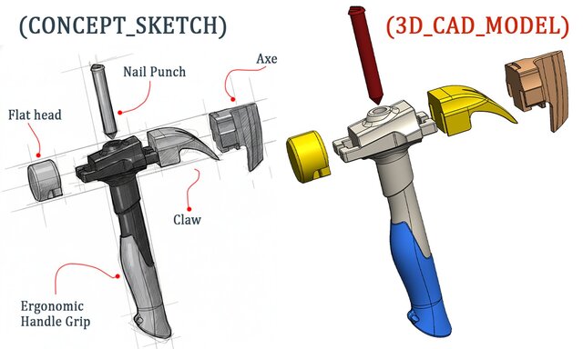 I will convert your idea or sketch into a professional 3D CAD model
