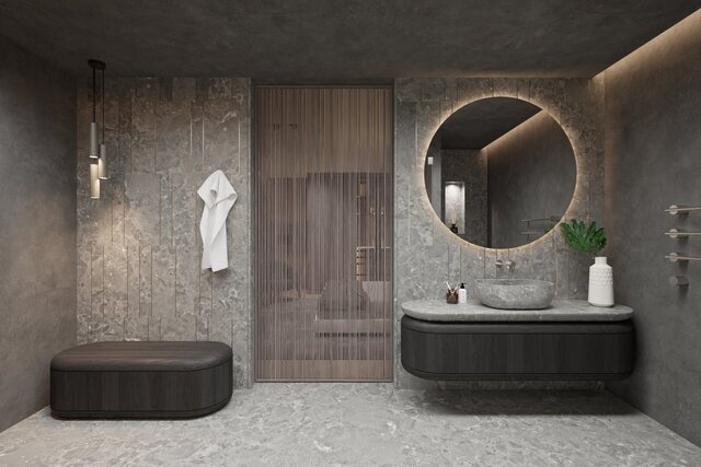 I offer high-quality architectural renderings of bathrooms