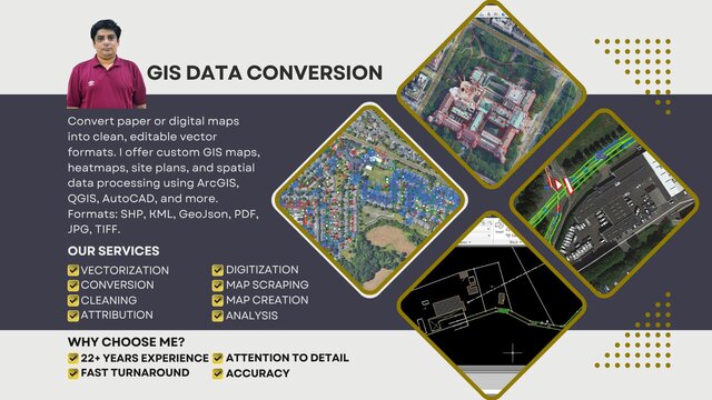 I will transform your geo data via cleaning, conversion, digitization, and geocoding