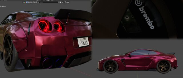 I will create 3D model sport car modification/game assets with low/high-poly image 2