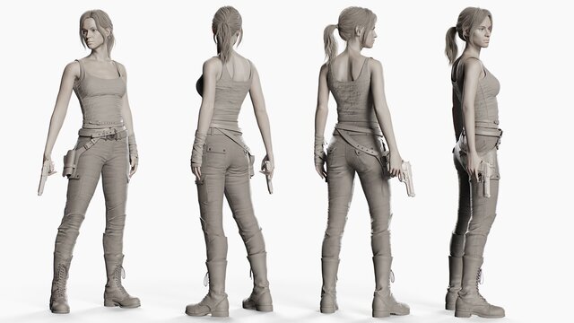 I will model 3D character, metahuman, stylized character and rigging image 2