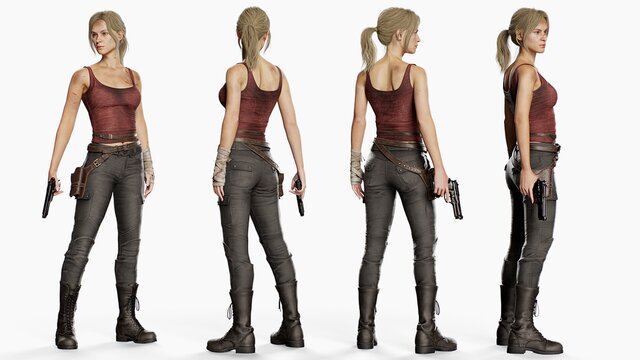 I will model 3D character, metahuman, stylized character and rigging image 4