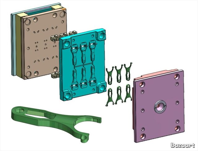 I create injection mold designs for plastic parts, mold flow & tooling