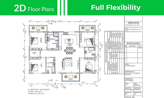 I will create your 2D floor plans in 6 hours image 3