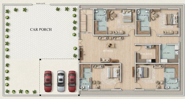 I will be your architect draftsman for 2D house plans 2D floor or 3D floor plan blueprints site plan image 6