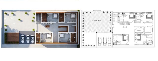 I will be your architect draftsman for 2D house plans 2D floor or 3D floor plan blueprints site plan image 8