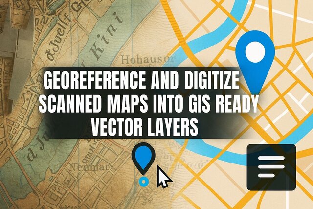 I will georeference and digitize scanned maps into GIS ready vector layers