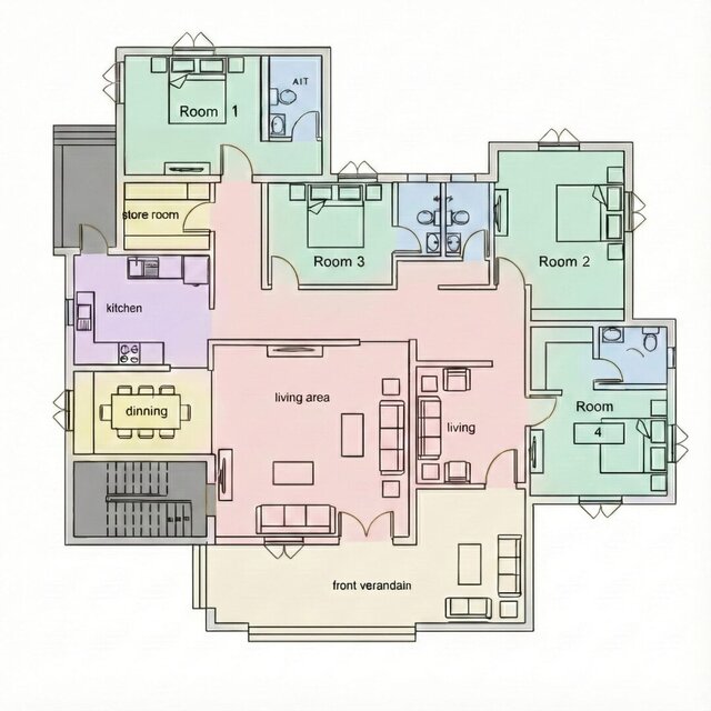 I offer architectural 2D drawings, 3D exteriors and interior design renderings image 5