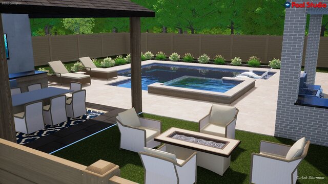 I offer luxury pool designs & outdoor living 3D models image 20
