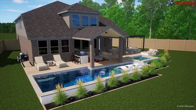 I offer luxury pool designs & outdoor living 3D models