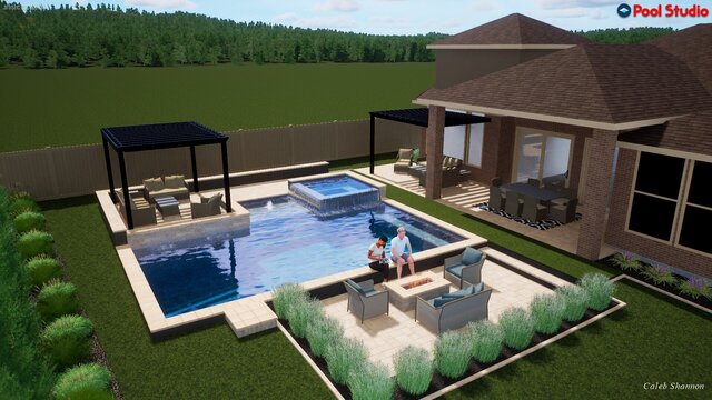 I offer luxury pool designs & outdoor living 3D models image 6