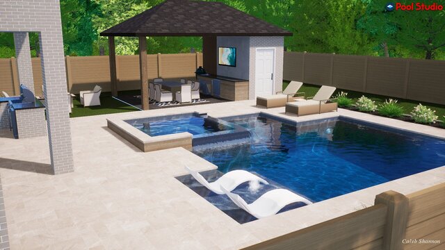 I offer luxury pool designs & outdoor living 3D models image 11