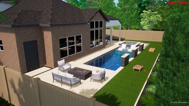 I offer luxury pool designs & outdoor living 3D models image 10