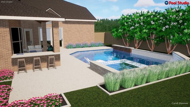 I offer luxury pool designs & outdoor living 3D models image 4
