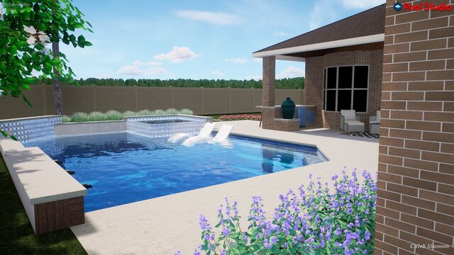I offer luxury pool designs & outdoor living 3D models image 17