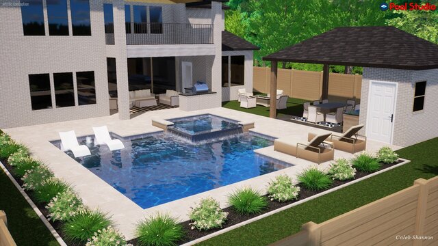 I offer luxury pool designs & outdoor living 3D models image 12