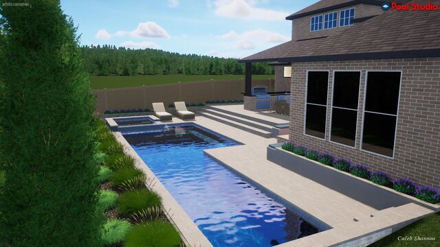 I offer luxury pool designs & outdoor living 3D models image 21