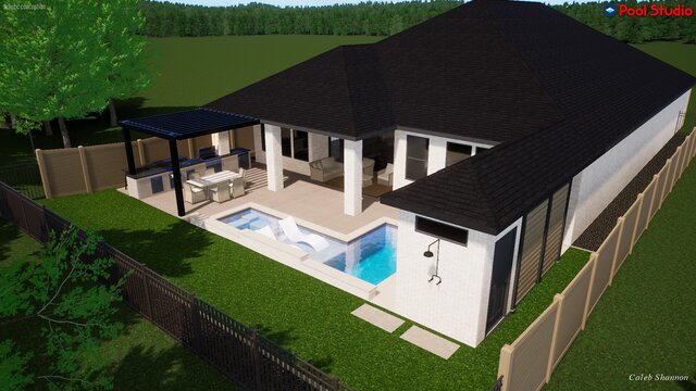 I offer luxury pool designs & outdoor living 3D models image 2