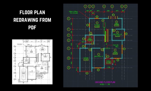 I will deliver architectural drafting with 2D floor plans, sections, elevations, and CAD conversions image 2