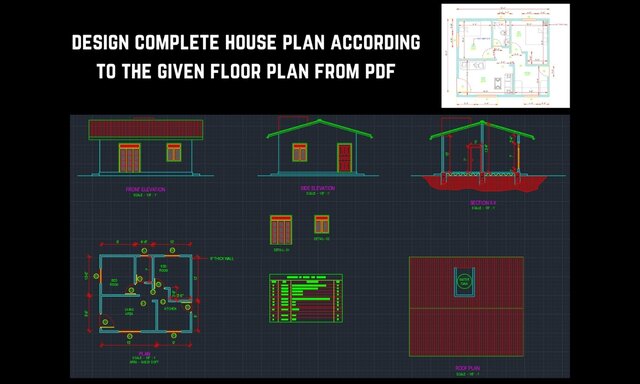 I will deliver architectural drafting with 2D floor plans, sections, elevations, and CAD conversions image 3