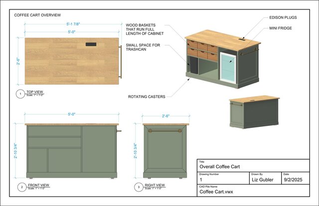 I draft construction documents for non load bearing items