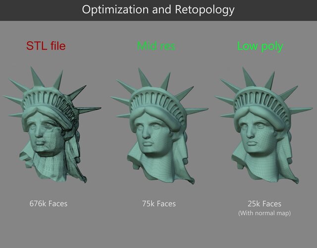 I offer 3D model optimization & retopology for games, AR/VR, and real-time applications image 3