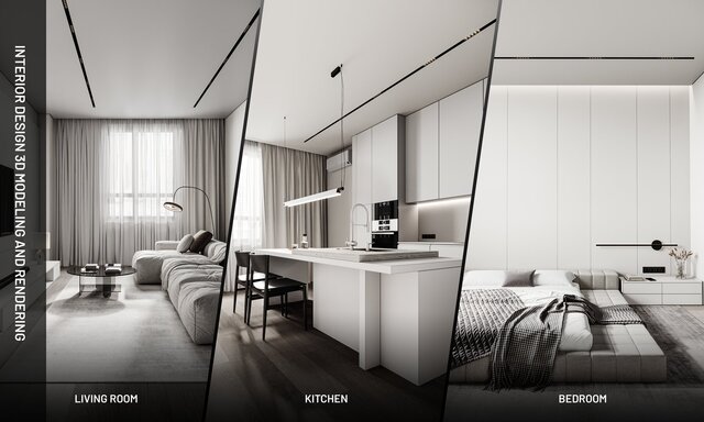 I offer professional interior design & 3D visualization