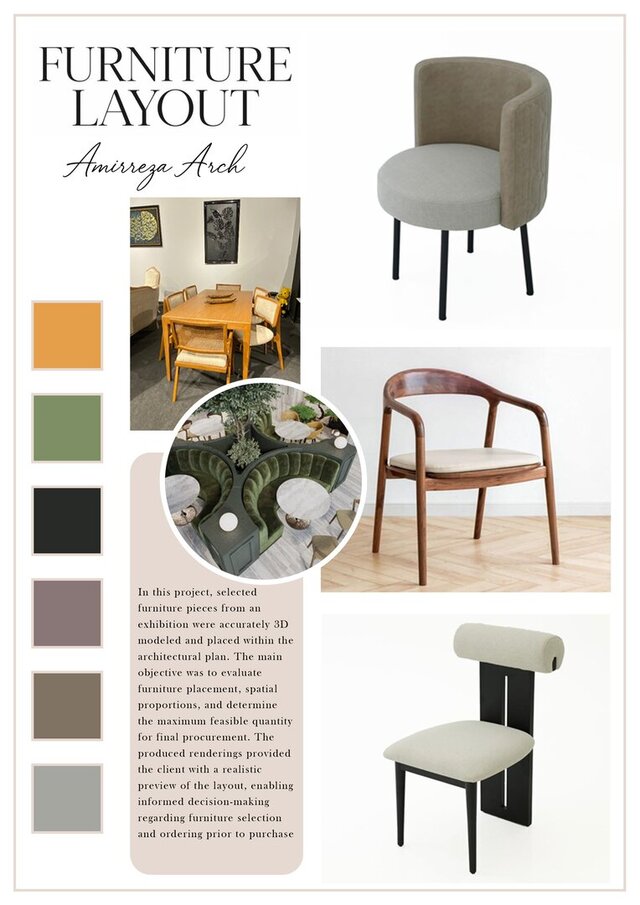 I will create professional furniture layout and interior 3D visualization